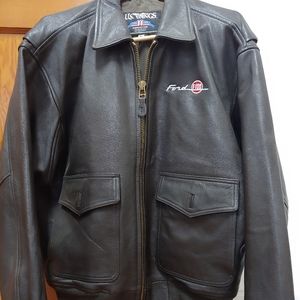 US Wings genuine goat skin leather bomber jacket